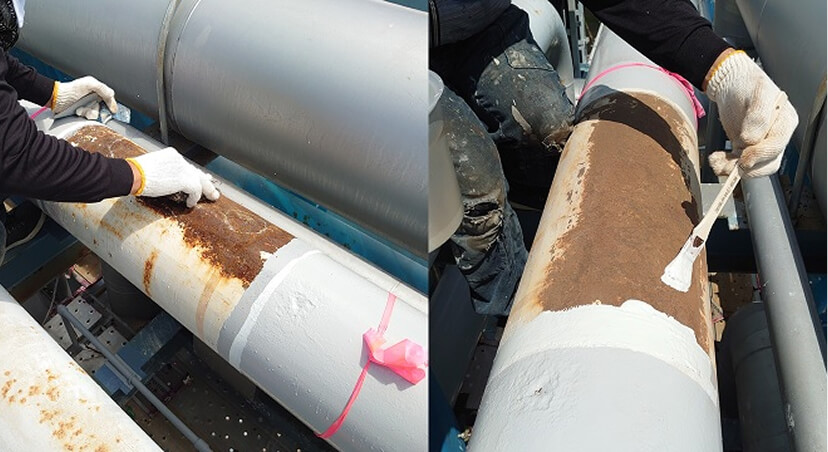 下地処理は最小限