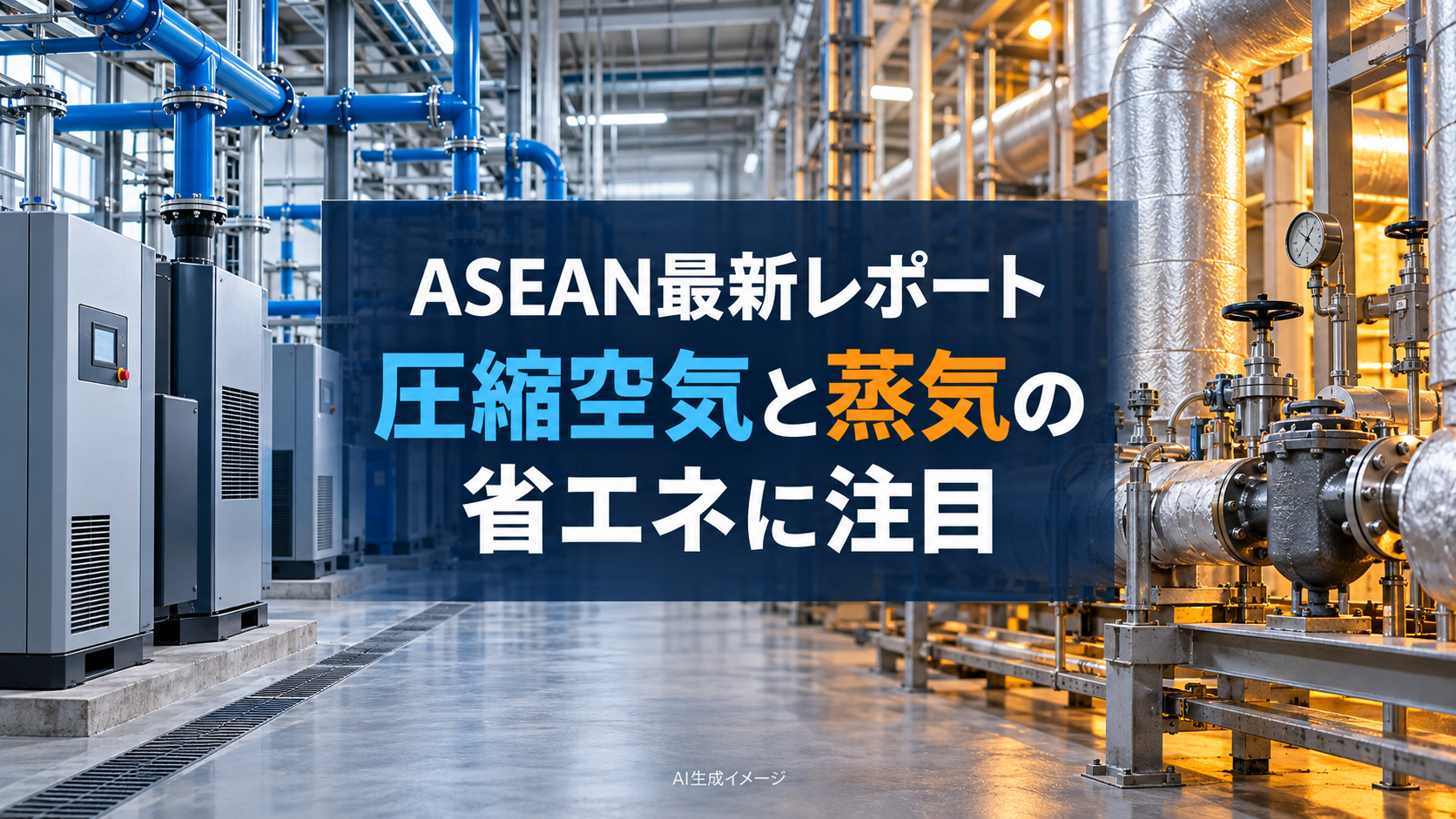 ASEANの最新レポートが示す工場の省エネ対策｜圧縮空気と蒸気の改善に注目